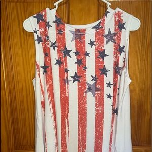 American flag tank top